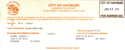 business tax receipt